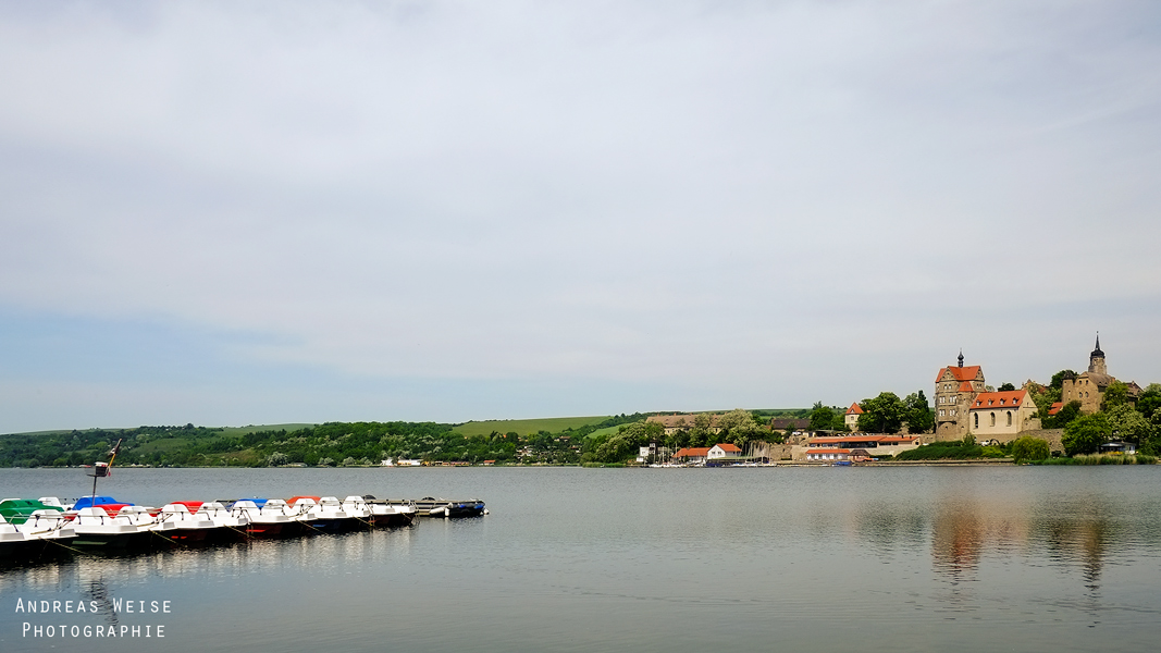 Süßer See , Blick über den See zur Burg