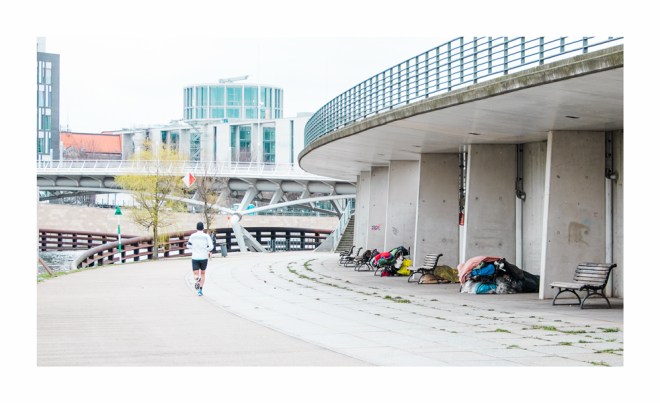 Obdachlose am Ludwig Erhard Ufer