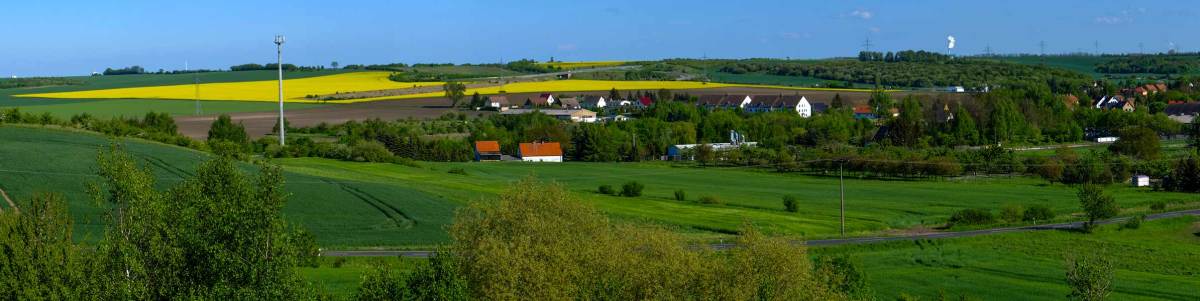 Bennstedt gesehen von den Muschelkalkhängen
