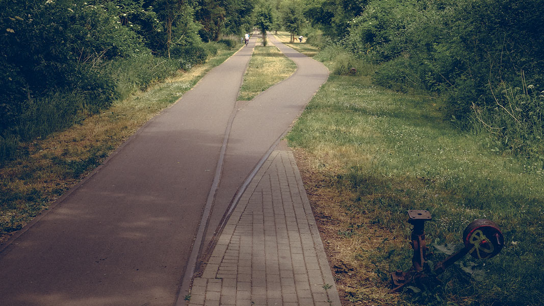 Pulverweide , der Weg wird zweigleisig