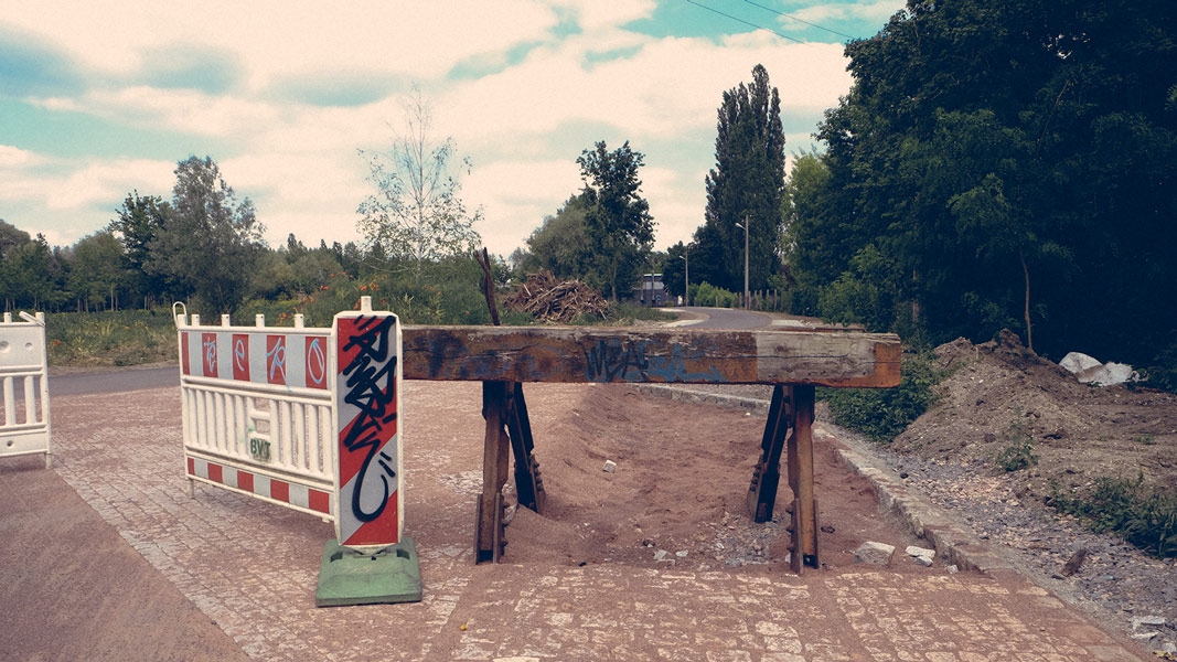 Ende des Weges am Holzplatz